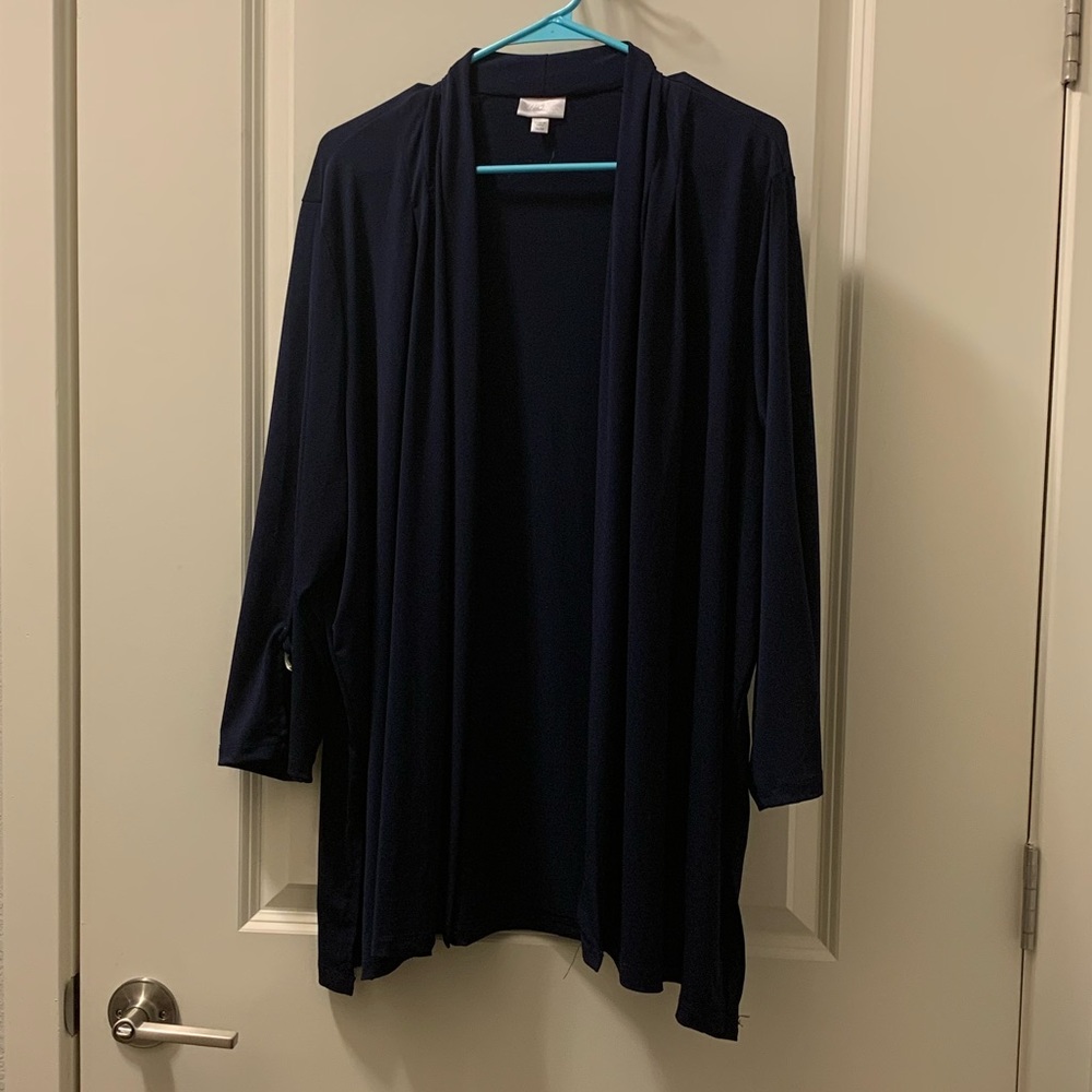 Navy Stretch Knit Jacket